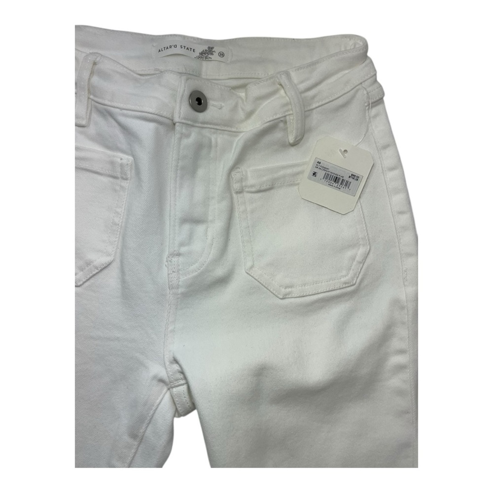 Altar’d State Salor Jeans Women’s Sz 25 Flare High Rise Stretch Elise White NWT - Picture 2 of 8